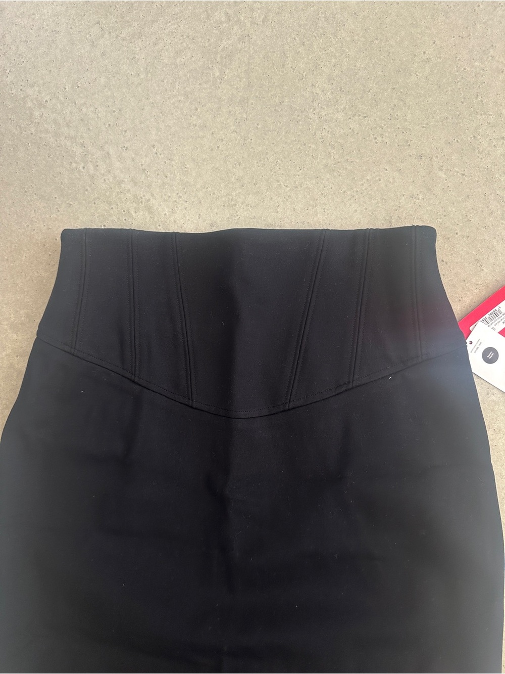 SPANX High Waisted Corset Black Stretch Pencil Skirt Size M - Picture 3 of 6